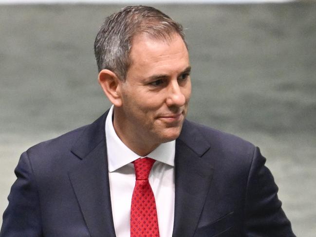 CANBERRA, AUSTRALIA  - NewsWire Photos - February 11, 2025:  Federal Treasurer Jim Chalmers during Question Time at Parliament House in Canberra. Picture: NewsWire / Martin Ollman