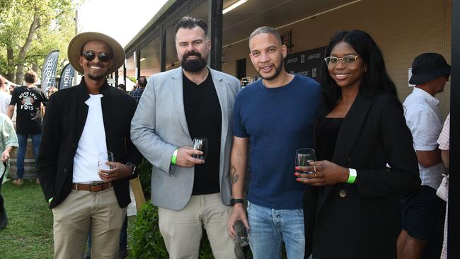 Tinamba Food and Wine Festival — Faysal Dalel, Ashleigh Gardiner, Roy Smith and Veronica Bar. Picture: David Smith