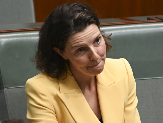 CANBERRA, AUSTRALIA, NewsWire Photos. FEBRUARY 26, 2024: Allegra Spender during Question Time at Parliament House in Canberra. Picture: NCA NewsWire / Martin Ollman