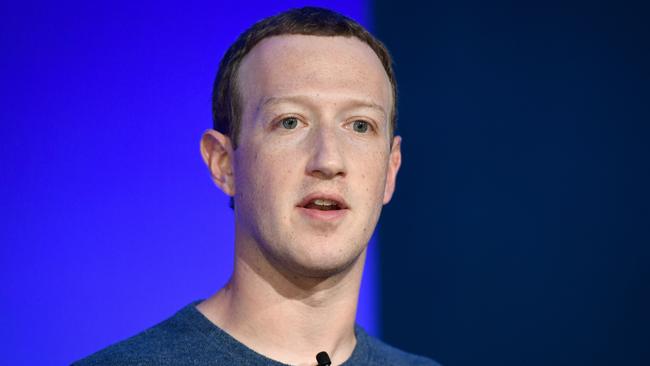 Facebook CEO Mark Zuckerberg. Picture: AFP