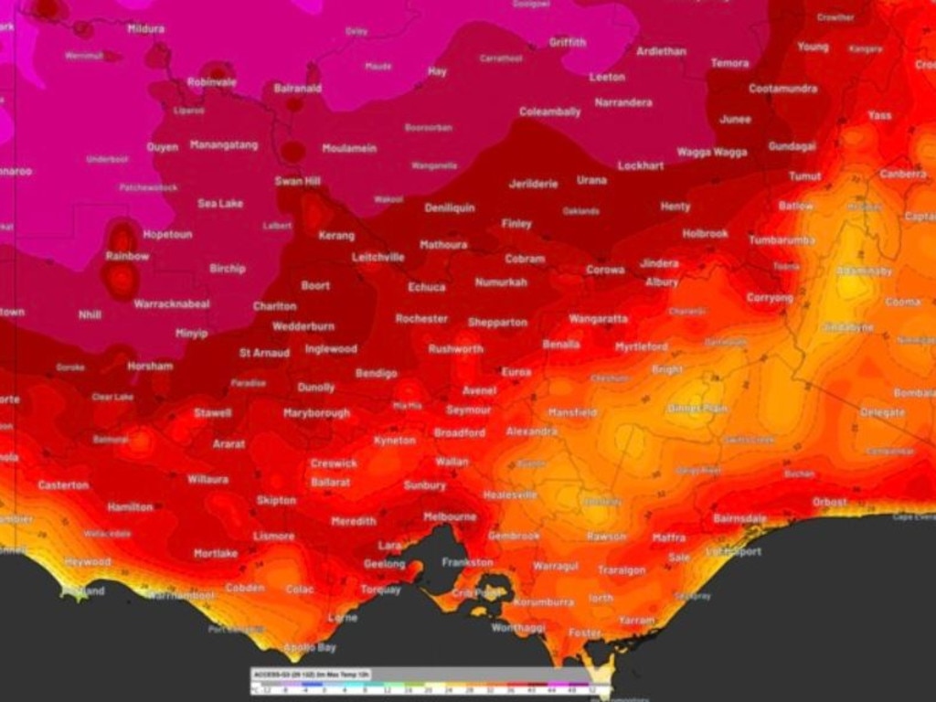 Melbourne is set to be absolutely scorching on the weekend. Picture: Weatherzone.