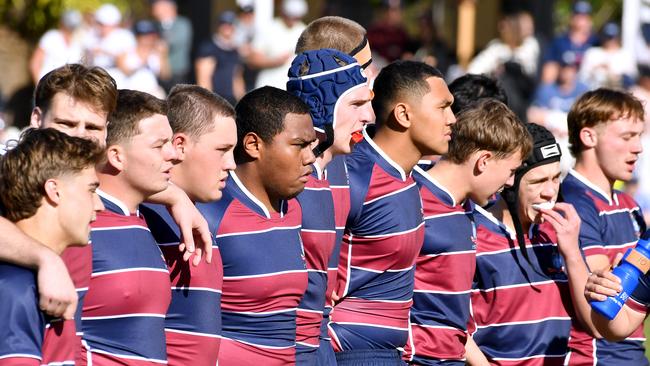 The Southport School players GPS first XV Rugby union game between The Southport School v Nudgee College. Saturday July 16, 2022. Picture, John Gass