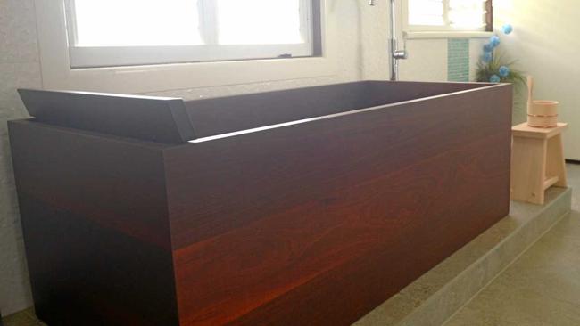 The jarrah bath at Asia House. Picture: Jann Houley