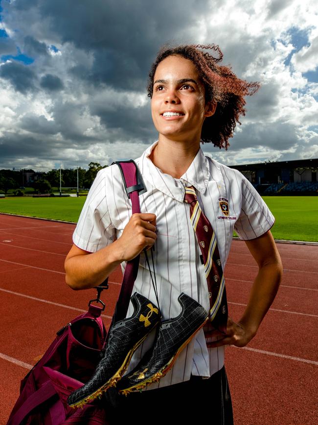 St Peters Lutheran College student Torrie Lewis at UQ St Lucia, Monday, February 7, 2022 – Picture: Richard Walker