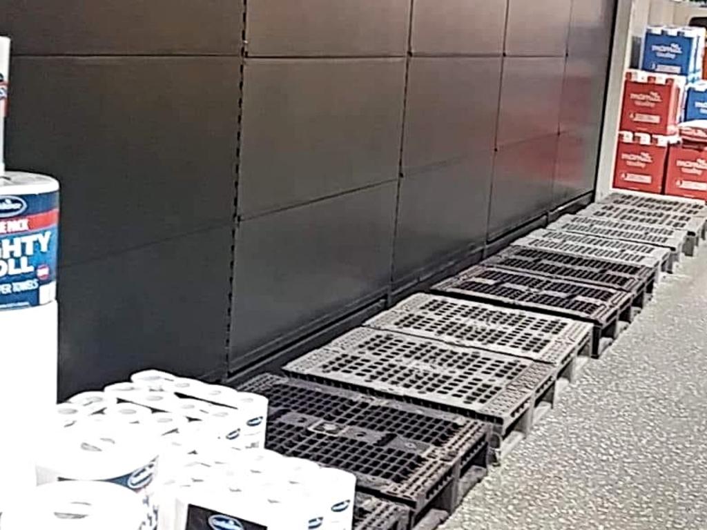 Aldi’s stores have been wiped of toilet paper, with the brand revealing new tougher buying limits on customers today. Picture: Supplied