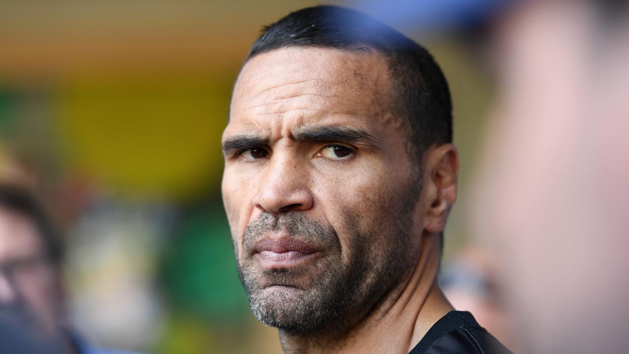 Anthony Mundine’s trash-talking lit up his press conference with Jeff Horn. (AAP Image/Dan Peled)