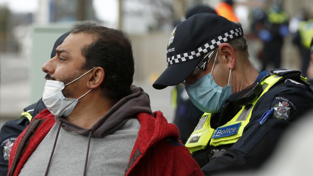 Victoria has had protests over its strict lockdown measures to prevent the spread of coronavirus. Picture: Darrian Traynor/Getty Images