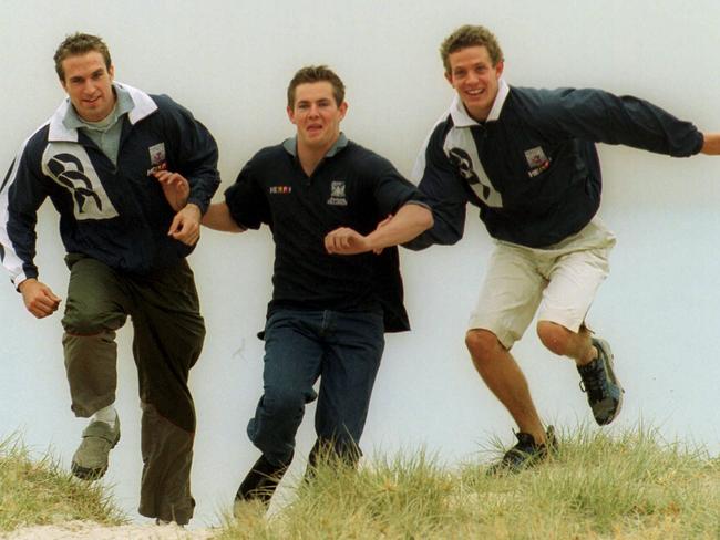 We love an excuse to run this picture again of Chris Judd, Luke Hodge and Luke Ball before the 2001 draft.