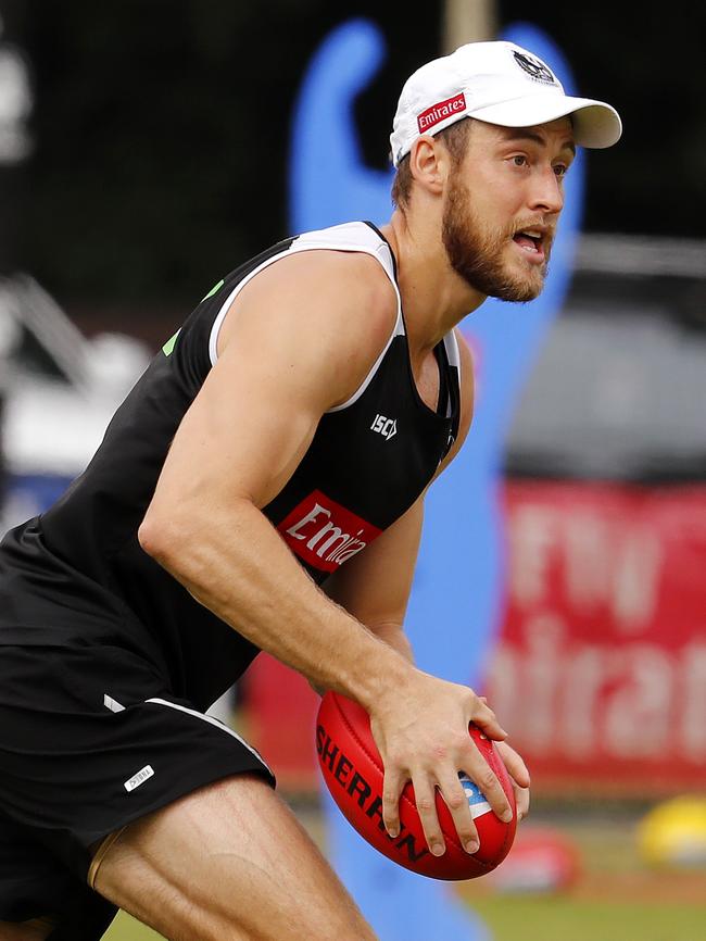 Ben Reid and the Pies return to training on Monday. Pic: Michael Klein