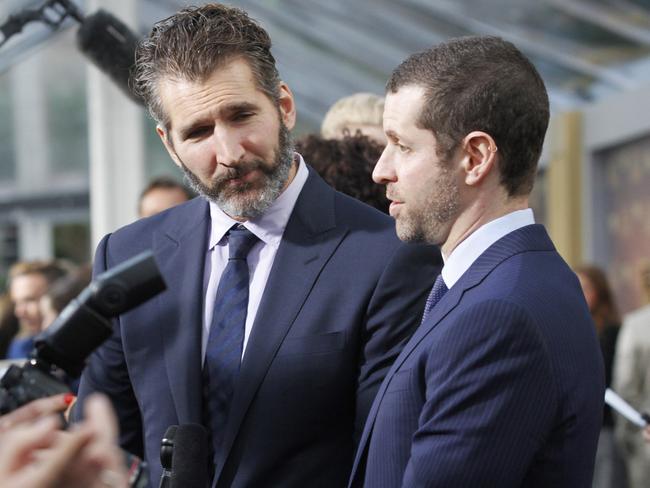 David Benioff, left, and Dan Weiss, creators and executive producers of " Game of Thrones".