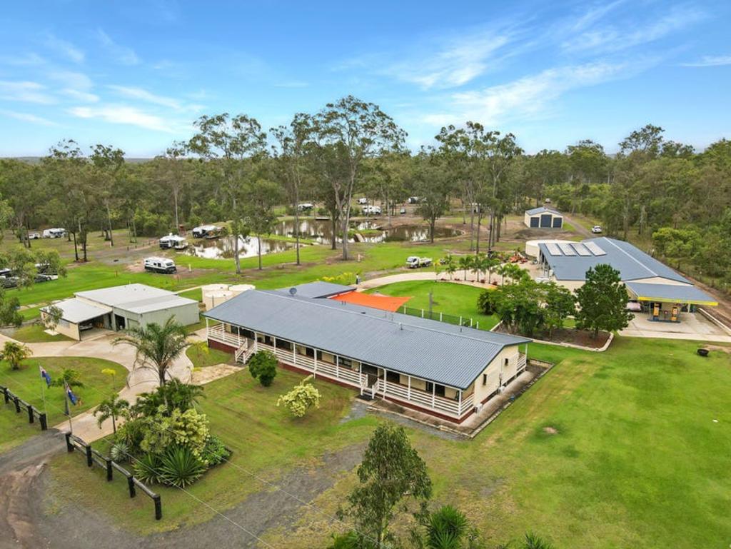 The 16ha Howard property offers a large home with four bedrooms and two bedrooms, along with a large outdoor entertaining area.