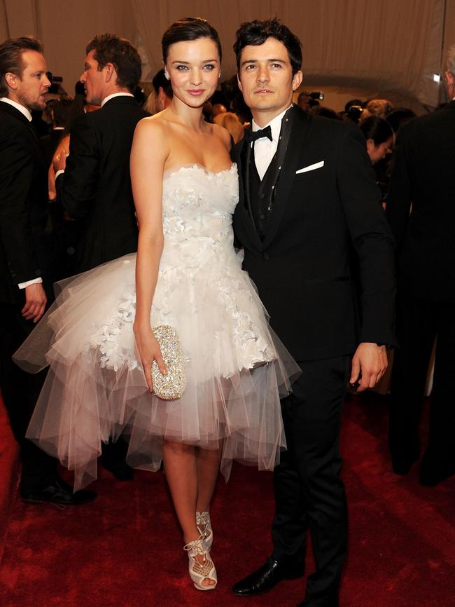 Kerr with ex-husband Orlando Bloom at the Met Ball in 2011. Picture: Getty