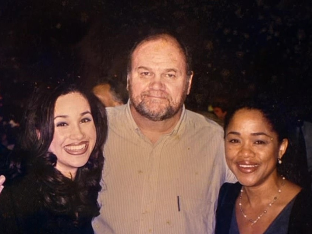 Meghan Markle with her parents Thomas Markle and Doria Ragland. Picture: Thomas Markle: My Story