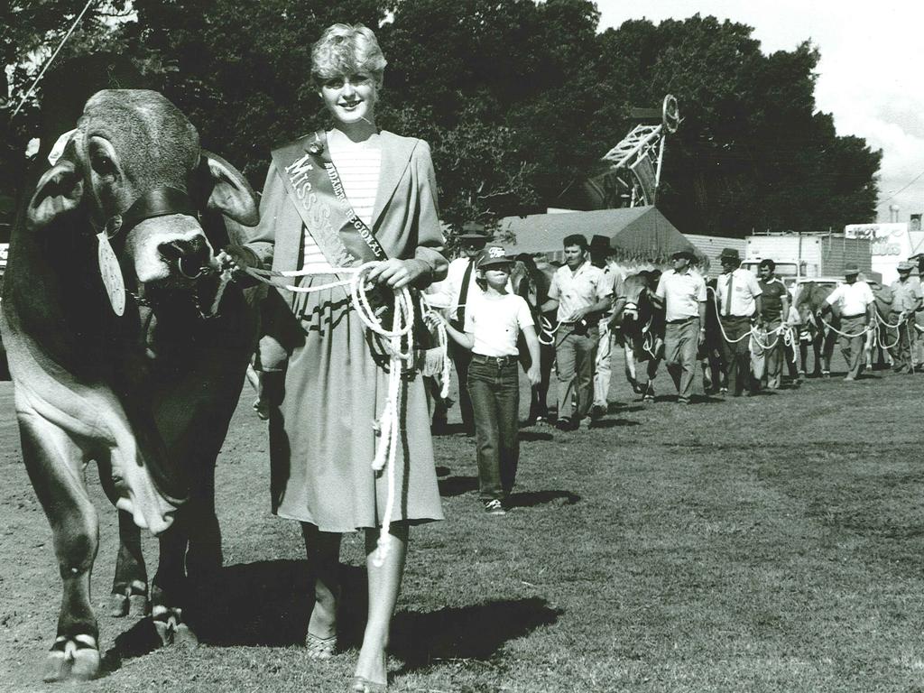 Regional shows and the people who represent them have long been a vital part in connecting rural and city communities particularly in more urban areas such as Bundaberg. Pictured: Miss Showgirl Kerri Kapernick leads the grand parade at the Bundaberg Show in 1984.