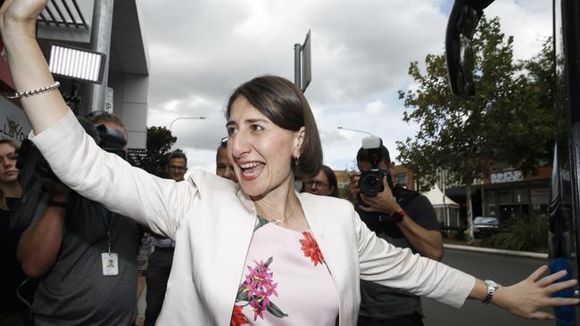 New South Wales Premier Gladys Berejiklian visits Stockland Merrylands Shopping Centre. Picture: Dylan Robinson