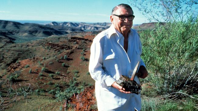 The late West Australian mining magnate, Lang Hancock. Picture: AAP