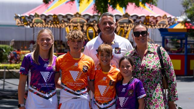 League legend Corey Parker’s entire family of four children will participate in the competition to be held in Logan in February. Picture: Contributed