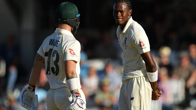 There was no love lost on-field between Matthew Wade Jofra Archer at the Oval.