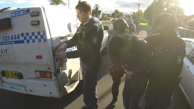 NSW Police are continuing to blitz bikie gangs and alleged drug dealers across the state with 45 ­people arrested in the past two days. Picture: NSW Police