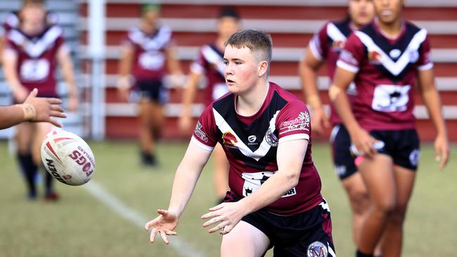 Cooper Lewis In action during the Walters Cup Year 10 Rugby League match b between Marsden State High at Forest Lake. Pics Adam Head