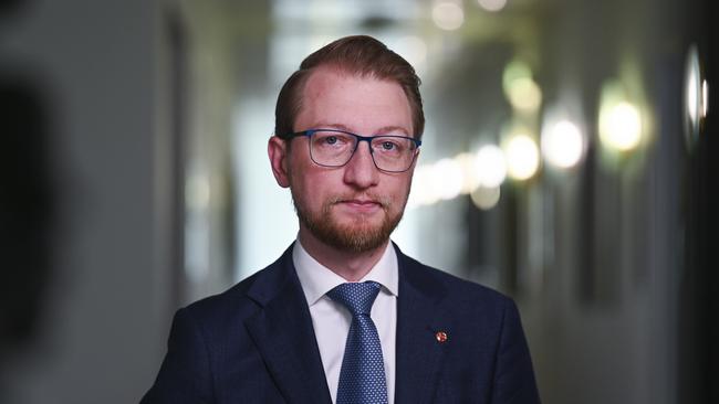 Senator James Paterson in Parliament House. Picture: NCA NewsWire / Martin Ollman