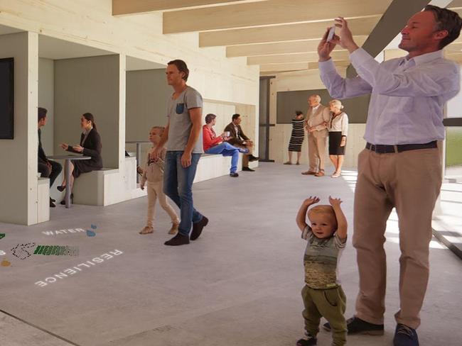 An artist's impression of the  interior of the proposed new  Warriewood Valley Community Centre . Picture: Northern Beaches Council