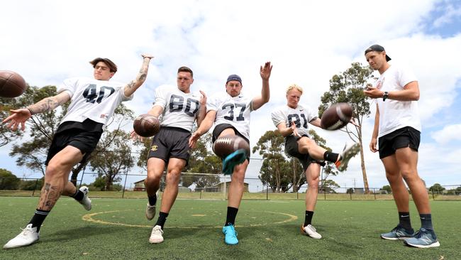 More than 150 Prokick graduates have landed college scholarships in America. Picture: Mike Dugdale.