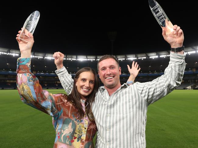 Farmer of the Year 2024 presentation, MCG, Melbourne,  overall winners Altmann family, Picture Yuri Kouzmin