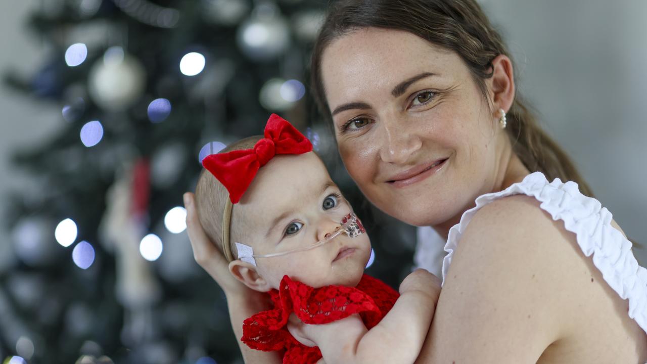 Elsie Cox comes home for Christmas after born with organs outside body The