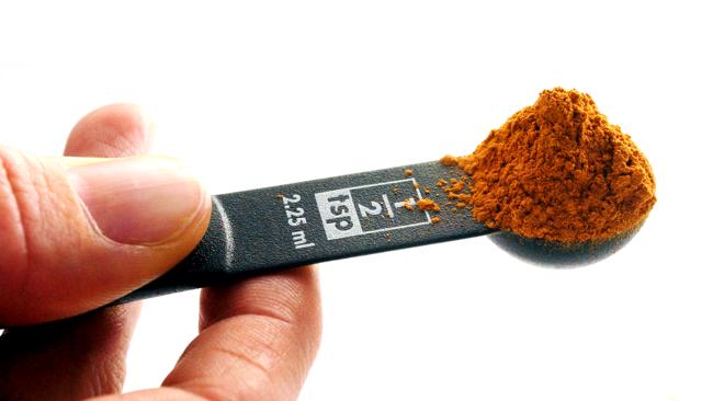  Measuring spoon of cinnamon. Picture: Supplied 