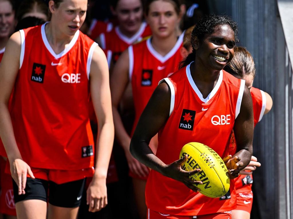 Telaya Blacksmith is already a Paralympian, but is now on the verge of being a future AFLW star. Picture: Sydney Swans