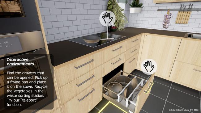 Ikea’s virtual reality kitchen experience.