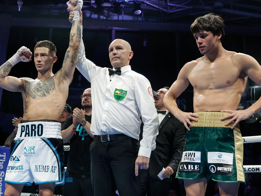 Brock Jarvis (right) was knocked out by Liam Paro in 2022. Picture: Russell Freeman/Getty Images