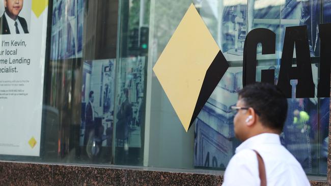 04/11/2022. Commonwealth Bank. Business stock logo pictures. Sydney CBD. Britta Campion / The Australian