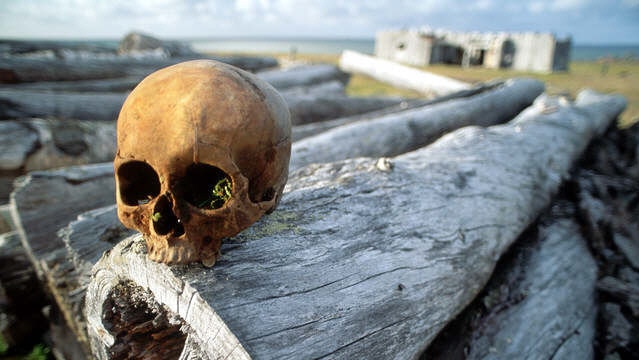 The aftermath of a Soviet gulag camp taken years later. Picture: Peter Guttman/CORBIS