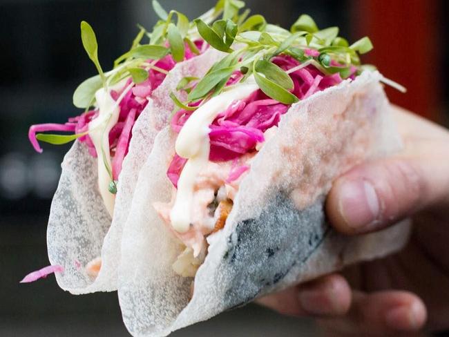 Seoulja Boy’s kimbap taco, inspired by Korean and Japanese cuisine. Picture: Seoulja Boy.