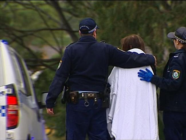 The grandmother, aged in her 60s, was treated at the scene by NSW Ambulance paramedics for shock. Picture: Seven News