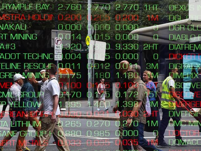 SYDNEY, AUSTRALIA: NewsWire Photos: JANUARY 22 2024: A general view of the digital boards at the ASX in Sydney.  Picture: NCA NewsWire / Gaye Gerard