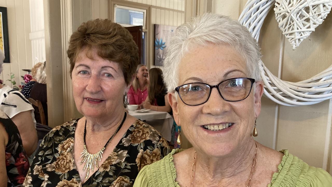 Gympie high tea for International Women's Day – Audrey and Eunice McIntyre.