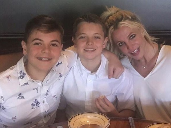 Britney Spears with sons, Jayden and Sean. Picture: Instagram