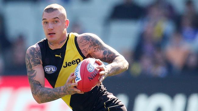 Dustin Martin is given too much time and space from opposition teams. Picture: Michael Klein