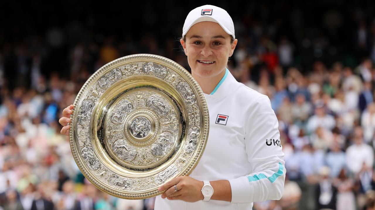 Former world No.1 Ash Barty won last year’s Wimbledon women’s singles title. Picture: Getty Images