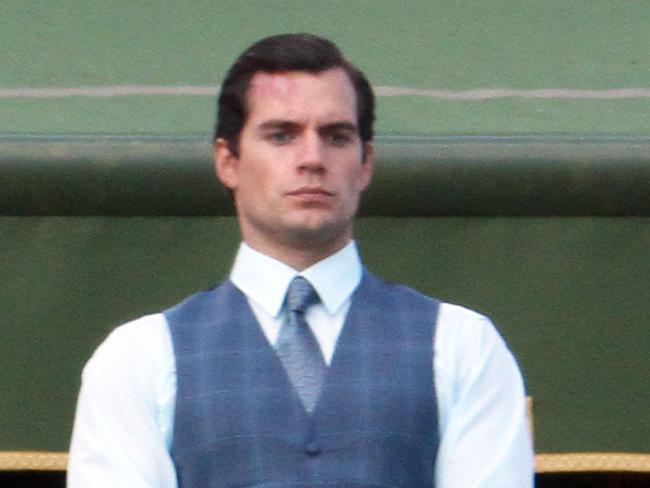 Henry Cavill during shooting for 'The Man from U.N.C.L.E.' in Rome.