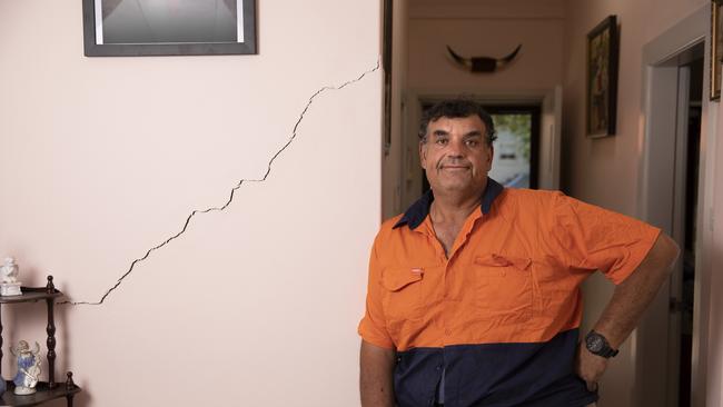 Umberto Galasso is another North Strathfield resident who claims tunnelling caused cracks in his house. Picture: Quentin Jones