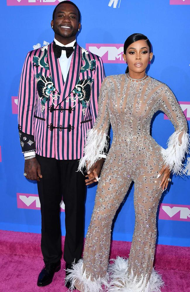 Hip-hop artists Gucci Mane and Keyshia Ka’Oir attend the 2018 MTV Video Music Awards at Radio City Music Hall on August 20, 2018 in New York City. Picture: ANGELA WEISS / AFP