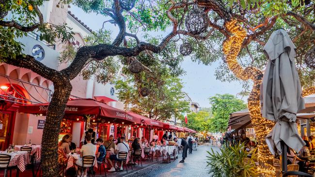 Espanola Way in Miami, Florida.
