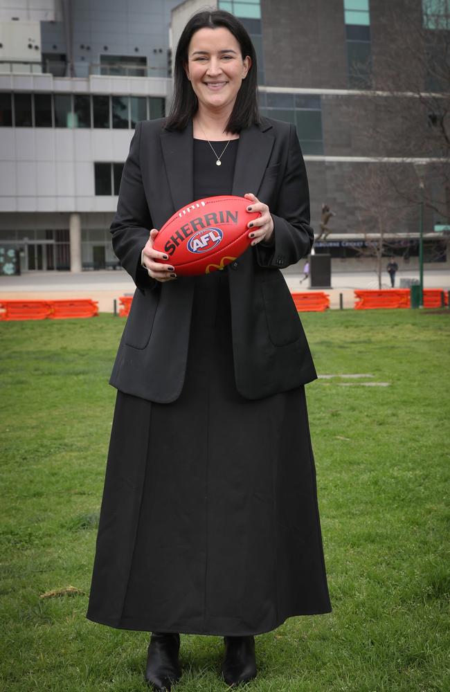 Laura Kane New Head of Football at the AFL. Thursday, August 31, 2023. Picture: David Crosling