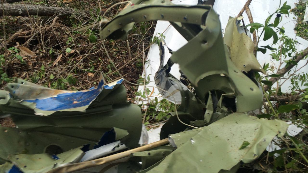Whitsunday Air Services aircraft that crash landed in the trees on Whitsunday Island near Chance Bay on January 28, 2016.