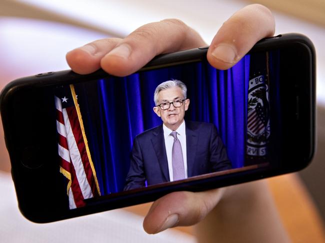 Jerome Powell, chairman of the U.S. Federal Reserve, speaks during a virtual news conference in Arlington, Virginia, U.S., on Thursday, Nov. 5, 2020. Federal Reserve officials kept monetary policy in a holding pattern, leaving interest rates near zero and making no change to asset purchases, as the final results of U.S. presidential and congressional elections remain uncertain. Photographer: Andrew Harrer/Bloomberg