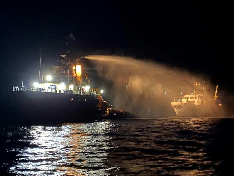 Activists say drones hit aid boat heading for Gaza, blame Israel